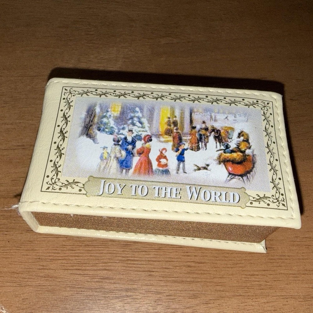 Joy to the World Miniature Musical Book Box Animated Christmas Train Diorama
